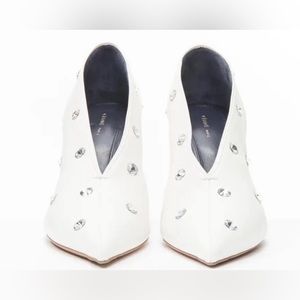 Celine crystal white studded pump size 38.5